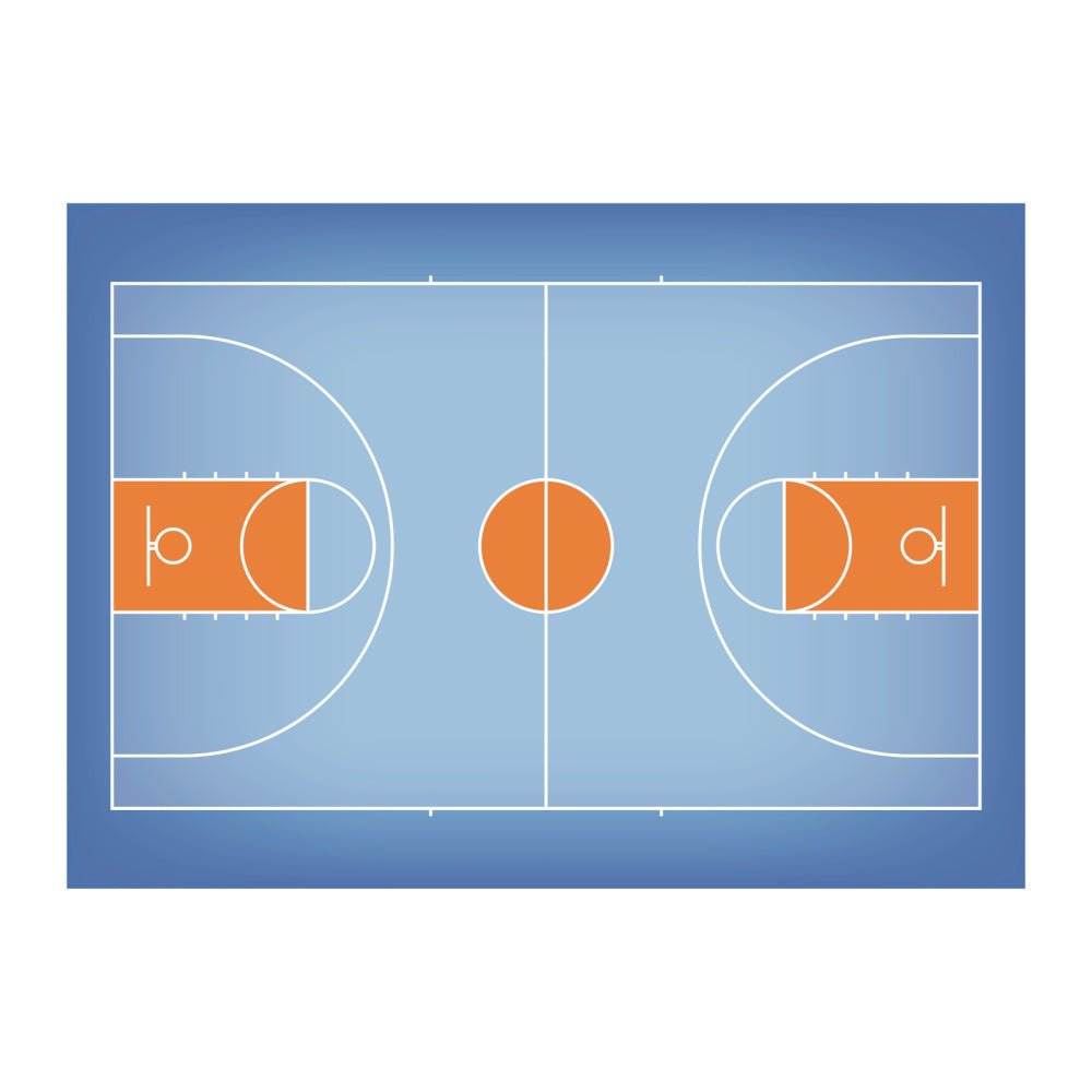 Basketball Court poster decal - Several colours - Wondermade