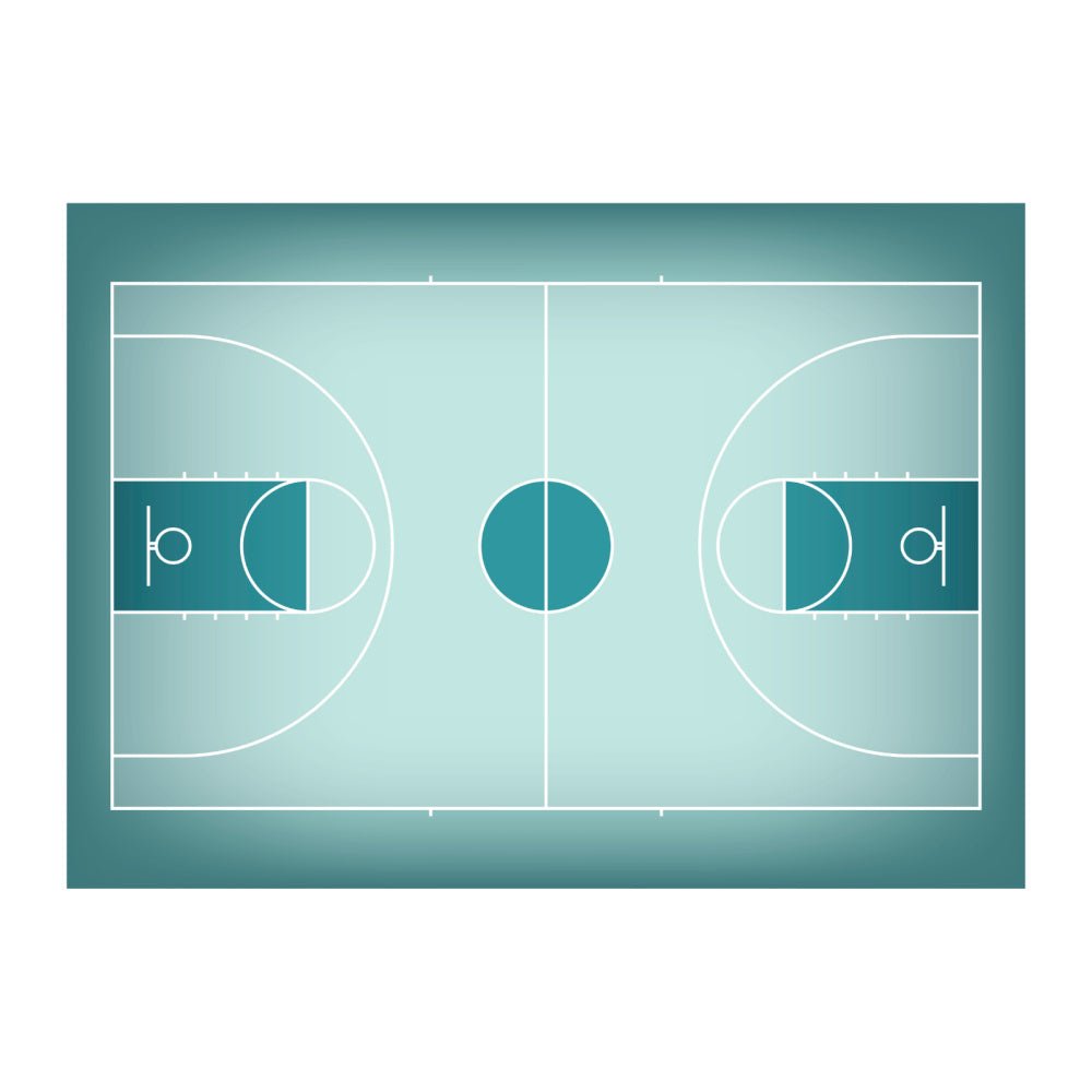 Basketball Court poster decal - Several colours - Wondermade