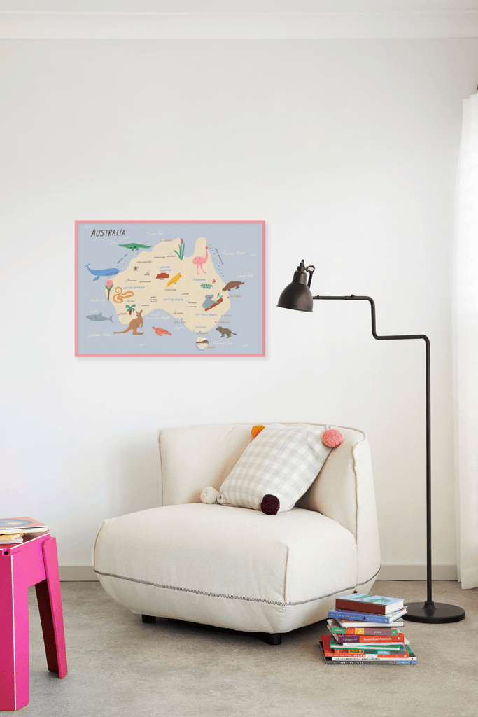 Wonder Down Under Map - Art print - Wondermade